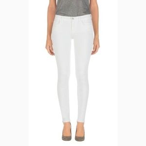 J Brand Skinny Leg White Denim Stretch Jeans
